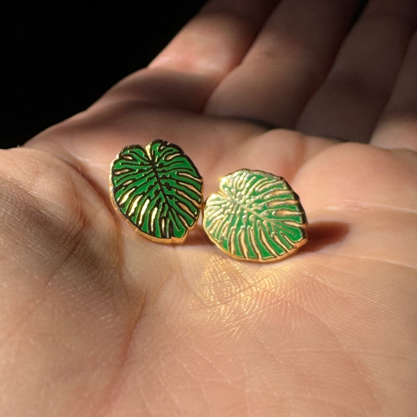 monstera leaf earrings Monstera Stud Earring